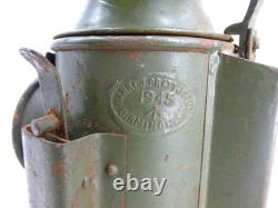 British Army Issue Railway Lamp Signal Lantern Harry J Pratt MOD 1945 Red Blue