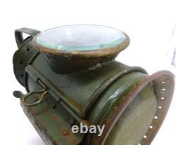 British Army Issue Railway Lamp Signal Lantern Harry J Pratt MOD 1945 Red Blue