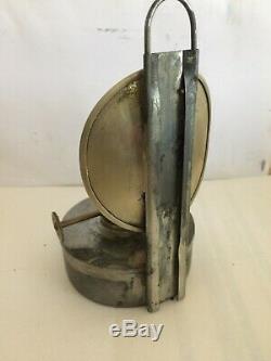 British Railway Original 3 Aspect Oil Lamp Reservoir Brass Burner & Wick Br 1950