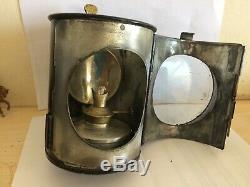 British Railway Original 3 Aspect Oil Lamp Reservoir Brass Burner & Wick Br 1950