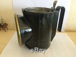 British Railway Original 3 Aspect Oil Lamp Reservoir Brass Burner & Wick Br 1950