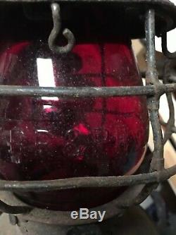 Buffalo, Rochester and Pittsburgh Railroad BR&P Bell Bottom Red Cast Lantern