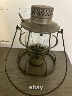 C. M & St. P. Ry. HANDLAN TALL CLEAR CAST GLOBE RAILROAD LANTERN