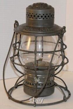 C. &N. W. R. R. Adams and Westlake tall railroad lantern with plain clear globe