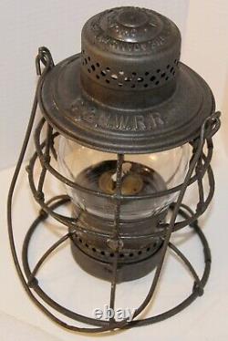 C. &N. W. R. R. Adams and Westlake tall railroad lantern with plain clear globe