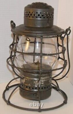 C. &N. W. R. R. Adams and Westlake tall railroad lantern with plain clear globe