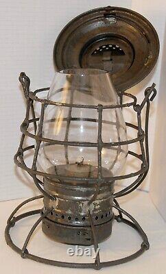 C. &N. W. R. R. Adams and Westlake tall railroad lantern with plain clear globe