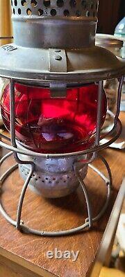 C&O Adlake Railroad lamp Asking $200 OBO, ACL Kopp Red Globe, Free Shipping