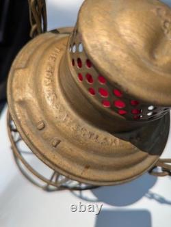 C&O Railway Lantern Original Red Etched Globe Chesapeake & Ohio Adams & Westlake