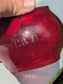 C&O Railway Lantern Original Red Etched Globe Chesapeake & Ohio Adams & Westlake