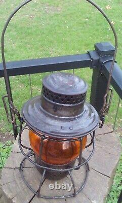 C & O Railway / Railroad Orange Globe Adams & Westlake Lantern