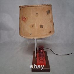 C. P. Huntington Locomotive Railroad Table Lamp Fiberglass Shade 20.5x12x12