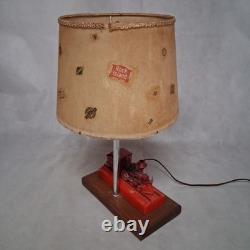 C. P. Huntington Locomotive Railroad Table Lamp Fiberglass Shade 20.5x12x12