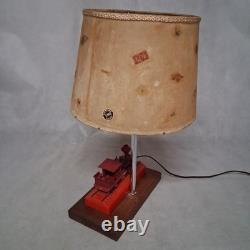 C. P. Huntington Locomotive Railroad Table Lamp Fiberglass Shade 20.5x12x12