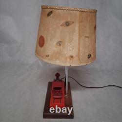 C. P. Huntington Locomotive Railroad Table Lamp Fiberglass Shade 20.5x12x12