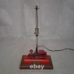 C. P. Huntington Locomotive Railroad Table Lamp Fiberglass Shade 20.5x12x12