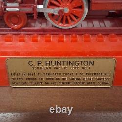 C. P. Huntington Locomotive Railroad Table Lamp Fiberglass Shade 20.5x12x12