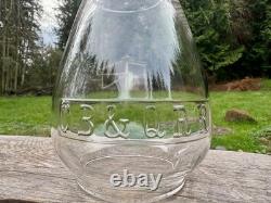CB&Q Railroad Lantern Globe CCEB No Cracks & BOLD