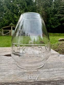 CB&Q Railroad Lantern Globe CCEB No Cracks & BOLD