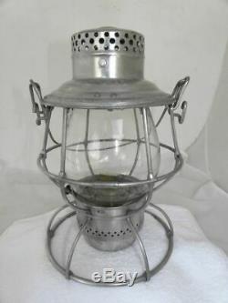 CENTRAL VERMONT RAILWAY LANTERN Clear Lantern Globe