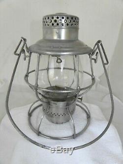 CENTRAL VERMONT RAILWAY LANTERN Clear Lantern Globe