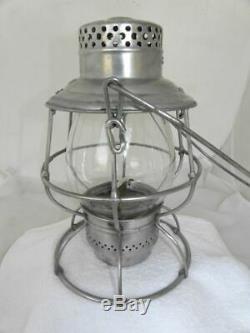 CENTRAL VERMONT RAILWAY LANTERN Clear Lantern Globe