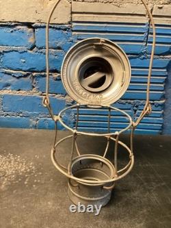 CHICAGO MILWAUKEE & ST PAUL BRASS TOP RAILROAD LANTERN WithC. M&St. P. Ry RED GLOBE