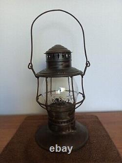 CHICAGO MILWAUKEE & ST PAUL RAILROAD LANTERN BRASS TOP A&W C. M. &. St. P. Ry. 1895