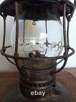 CHICAGO MILWAUKEE & ST PAUL RAILROAD LANTERN BRASS TOP A&W C. M. &. St. P. Ry. 1895