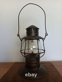 CHICAGO MILWAUKEE & ST PAUL RAILROAD LANTERN BRASS TOP A&W C. M. &. St. P. Ry. 1895