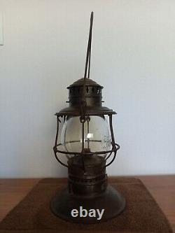 CHICAGO MILWAUKEE & ST PAUL RAILROAD LANTERN BRASS TOP A&W C. M. &. St. P. Ry. 1895