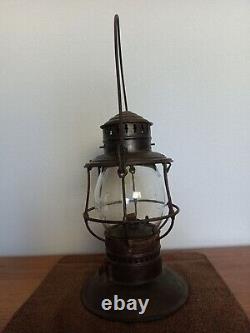 CHICAGO MILWAUKEE & ST PAUL RAILROAD LANTERN BRASS TOP A&W C. M. &. St. P. Ry. 1895