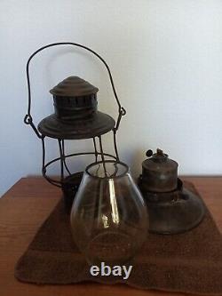 CHICAGO MILWAUKEE & ST PAUL RAILROAD LANTERN BRASS TOP A&W C. M. &. St. P. Ry. 1895