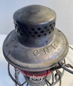 CNR Canadian National Railway Railroad Lantern Lamp with RED Globe