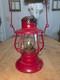 CT Ham No 39 Railroad Lantern Bell Bottom Clear Globe Red Twist Drop Fount