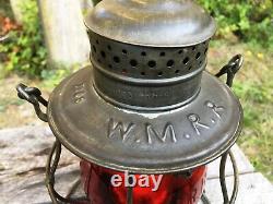 CV Central Vermont Railroad Lantern Star Headlight Etched Ext. Bast Globe