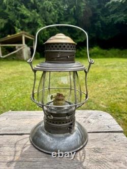 CVRR Railroad Lantern Brass Top Adams & Westlake Patent Bottom CUG