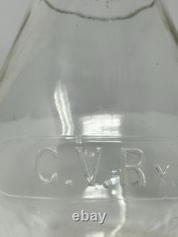 CVRy Central Vermont Railway Clear Cast Railroad RR Lantern Globe CNX Corning