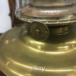 Canadian National Railway Brass Oil Lamp Lantern old Glass flute shade CNR Cabin
