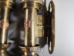 Carriage Lamps One Pair of Antique GWR Great Western Railway Brass England