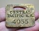 Central Pacific Railroad baggage tag Nevada Utah California CPRR C. P. R. R. UPRR