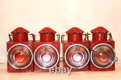 Charming Vintage Railroad Lantern Old Signal Railway Lamps Unique Home Decor