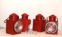 Charming Vintage Railroad Lantern Old Signal Railway Lamps Unique Home Decor