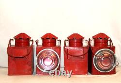 Charming Vintage Railroad Lantern Old Signal Railway Lamps Unique Home Decor