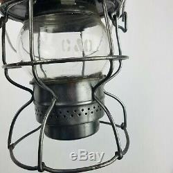 Chesapeake And Ohio C&O Railway Adlake Kero Fresnel Clear Globe Lantern