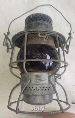 Chicago, Milwaukee, St. Paul And Pacific Railroad Lantern Adlake Kero Red Globe