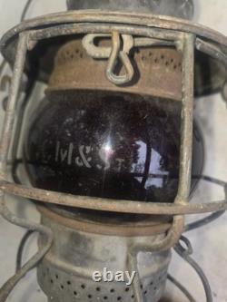 Chicago, Milwaukee, St. Paul And Pacific Railroad Lantern Adlake Kero Red Globe