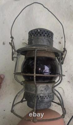 Chicago, Milwaukee, St. Paul And Pacific Railroad Lantern Adlake Kero Red Globe