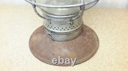 Chicago Milwaukee St Paul railroad lantern etched globe