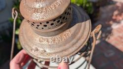 Chicago & North Western 1909 Adams Red Cast Serif Globe Railroad Lantern